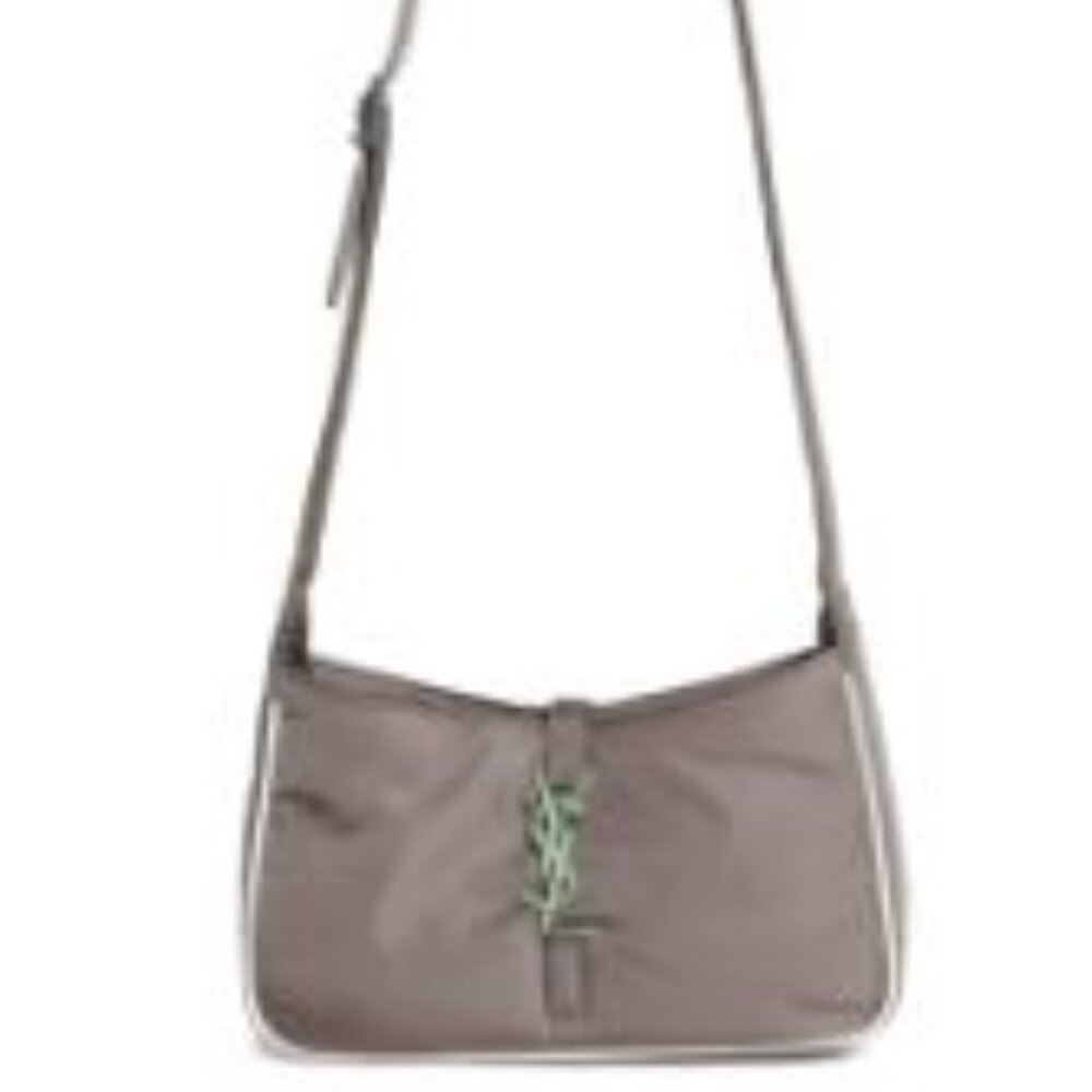 NWOT Saint Laurent Nylon Le 5 A 7 Hobo Shoulder Crossbody Bag Handbag YSL - Picture 3 of 11